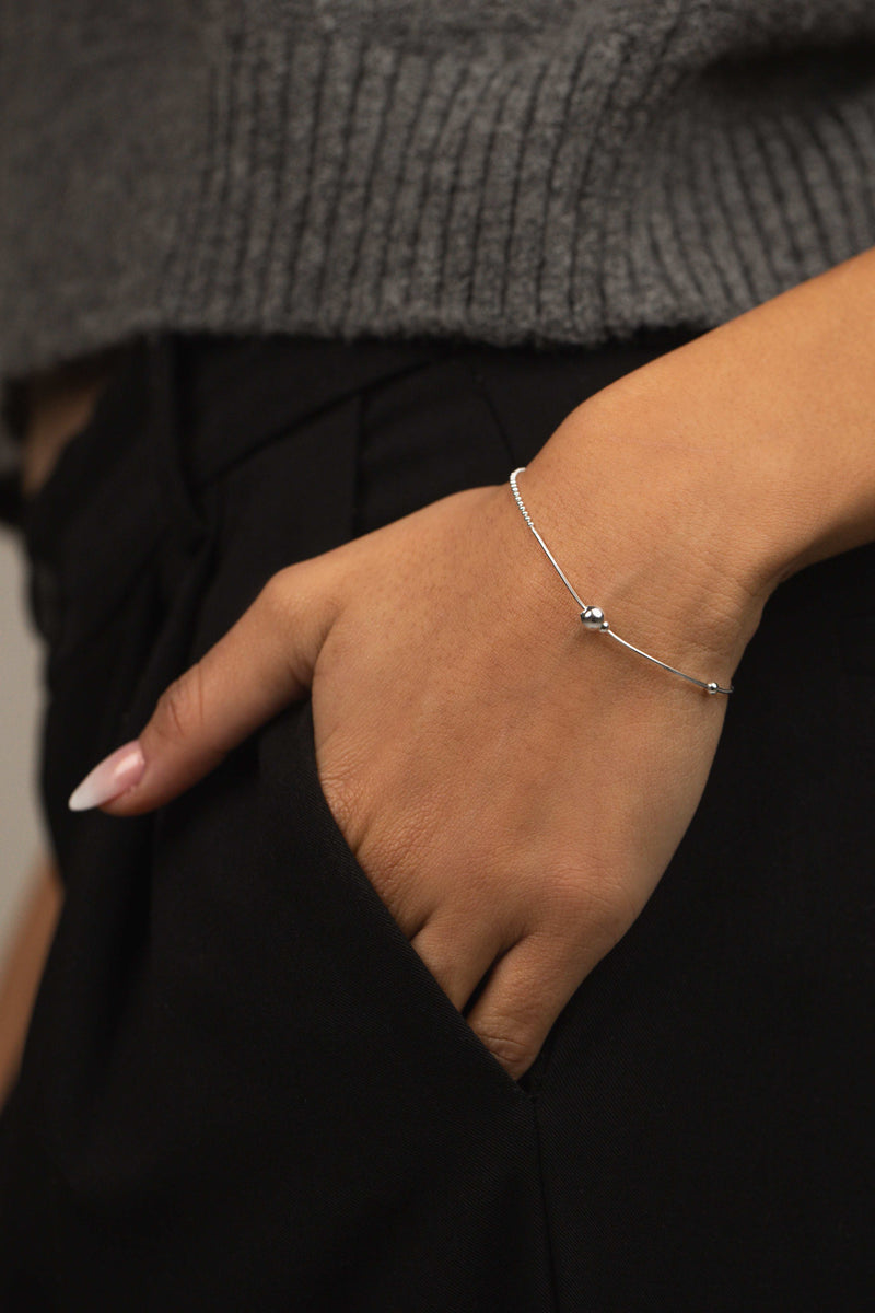 Irregular Bubble Bracelet Silver