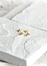 Little Heart Stud Earrings Gold