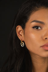 Mixed Triple Circle Hoop Earrings