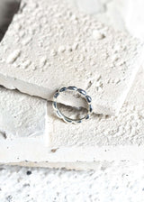 Oval Bubble Ring Silver