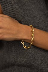 Oval Cable Chain Bracelet Gold