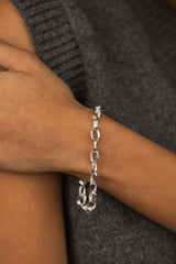 Oval Cable Chain Bracelet Silver