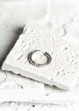 Rough Round Multisize Ring Silver