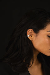 Rugged Ear Cuff Silver