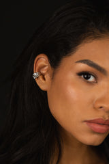 Rugged Ear Cuff Silver