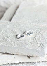 Small Vintage Hoop Earrings Silver