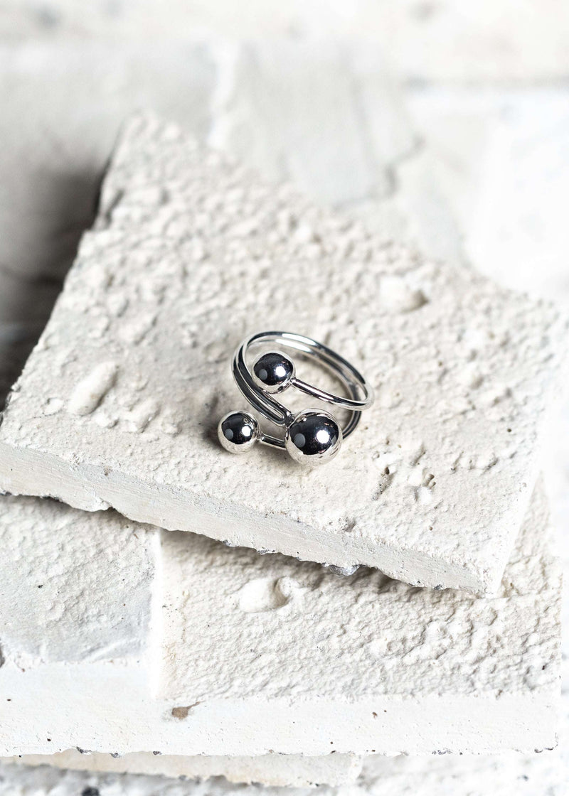 Triple Bubble Ring Silver