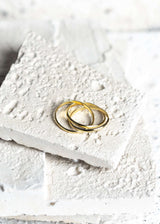 Triple Plain Ring Gold