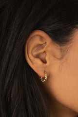 Twisted Vintage Hoop Earrings Gold